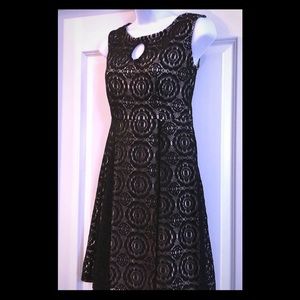 Black Lace Keyhole Dress